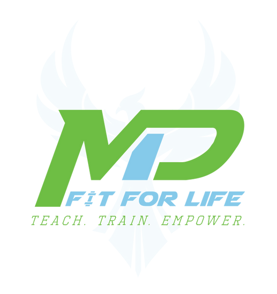 MD Fit For Life logo — Teach. Train. Empower.