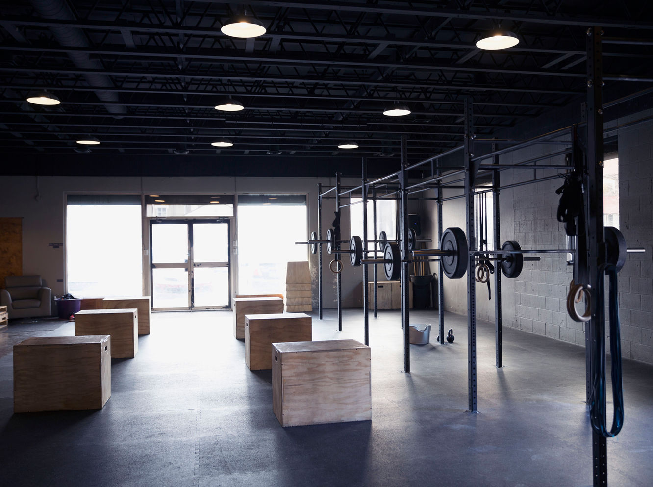 A personal training session in progress